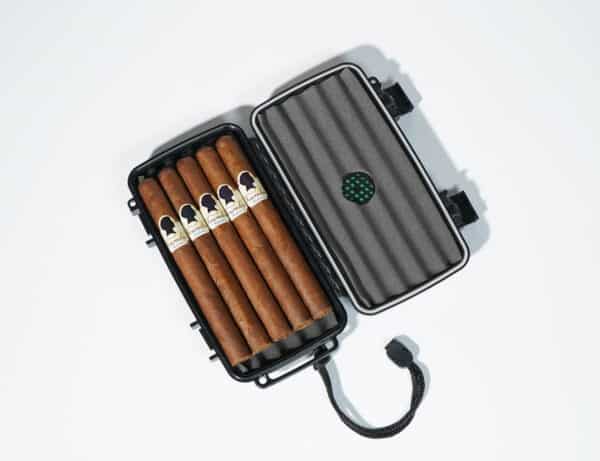 Founders Cigar Safe 5 Black Travel Humidor